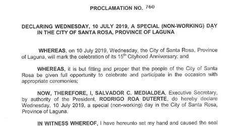 holiday today in laguna|Santa Rosa City Government .